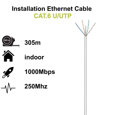 Ewent Bobina Cable Red Cat 6 Uutp Lszh 305mt